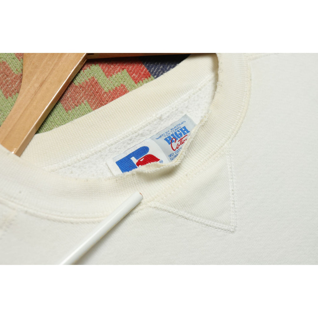Russell High Cotton Vintage White Sweatshirt XL 90s