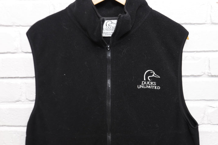 Ducks Unlimited Vintage Fleece Vest Large 2000s