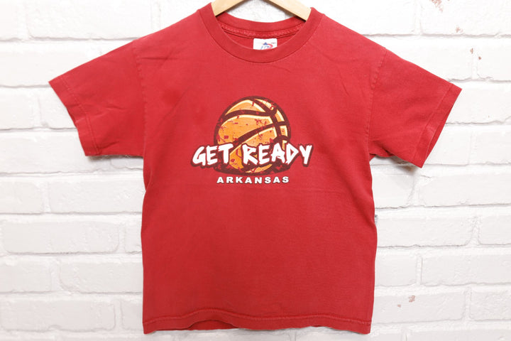 Arkansas Razorbacks Vintage Basketball T Shirt 2000s YOUTH Medium