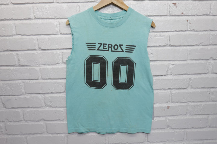 Zeros Rock n Roll Vintage Cut Off T Shirt Small 80s