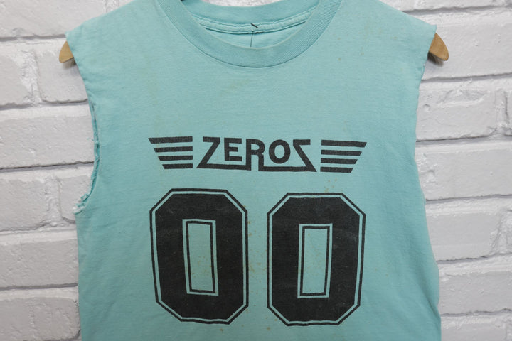 Zeros Rock n Roll Vintage Cut Off T Shirt Small 80s