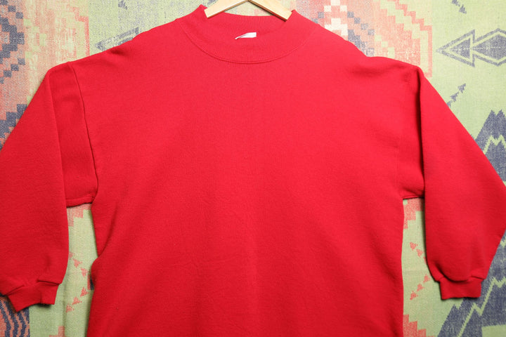 Wrangler Sweats Vintage Blank Red Sweatshirt 80s XXL