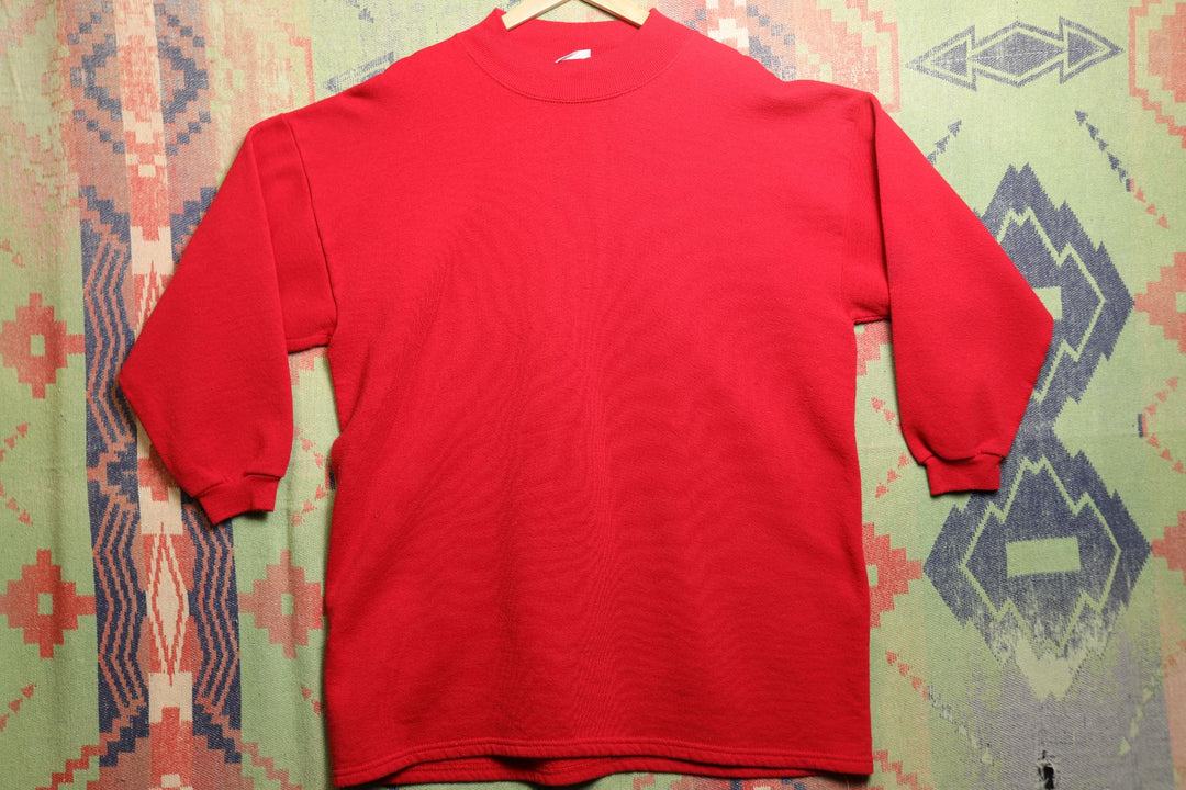 Wrangler Sweats Vintage Blank Red Sweatshirt 80s XXL