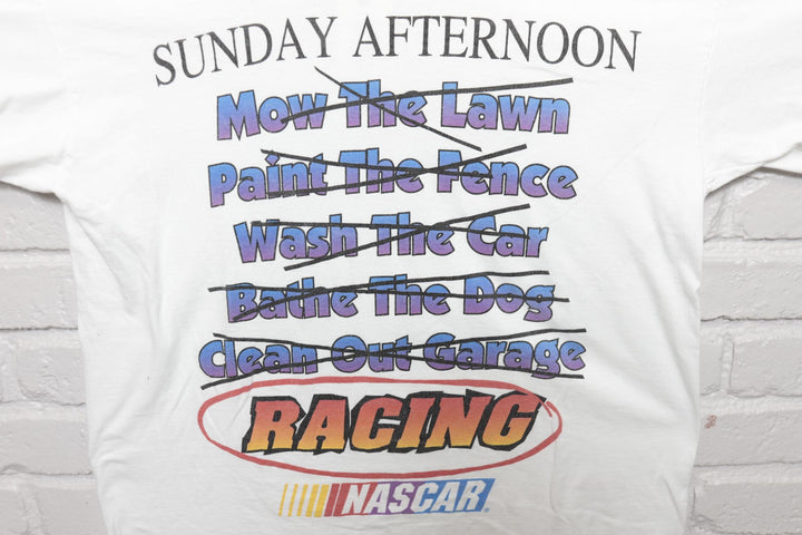 Nascar Sunday Vintage T Shirt 90s  Large