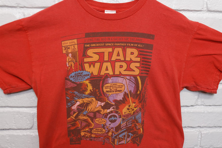 Star Wars Vintage Comic Book T Shirt 2000s Medium