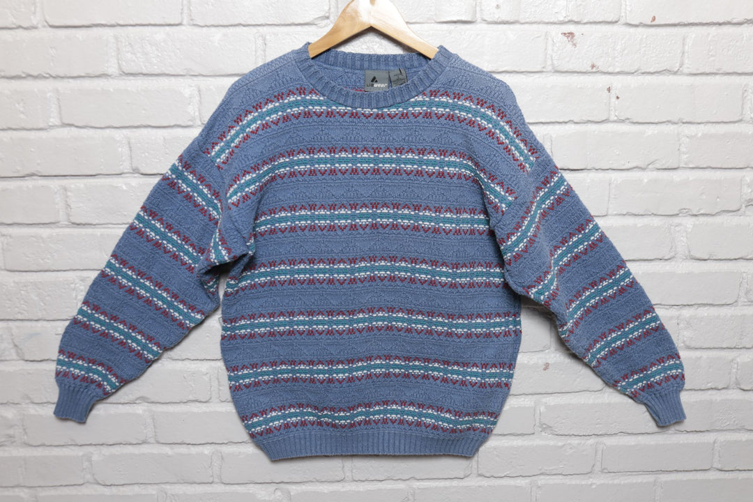 Lizwear Striped Vintage Sweater 90s Small