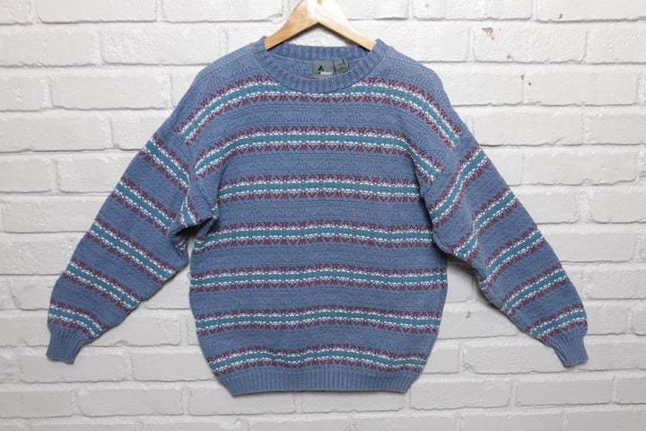 Lizwear Striped Vintage Sweater 90s Small