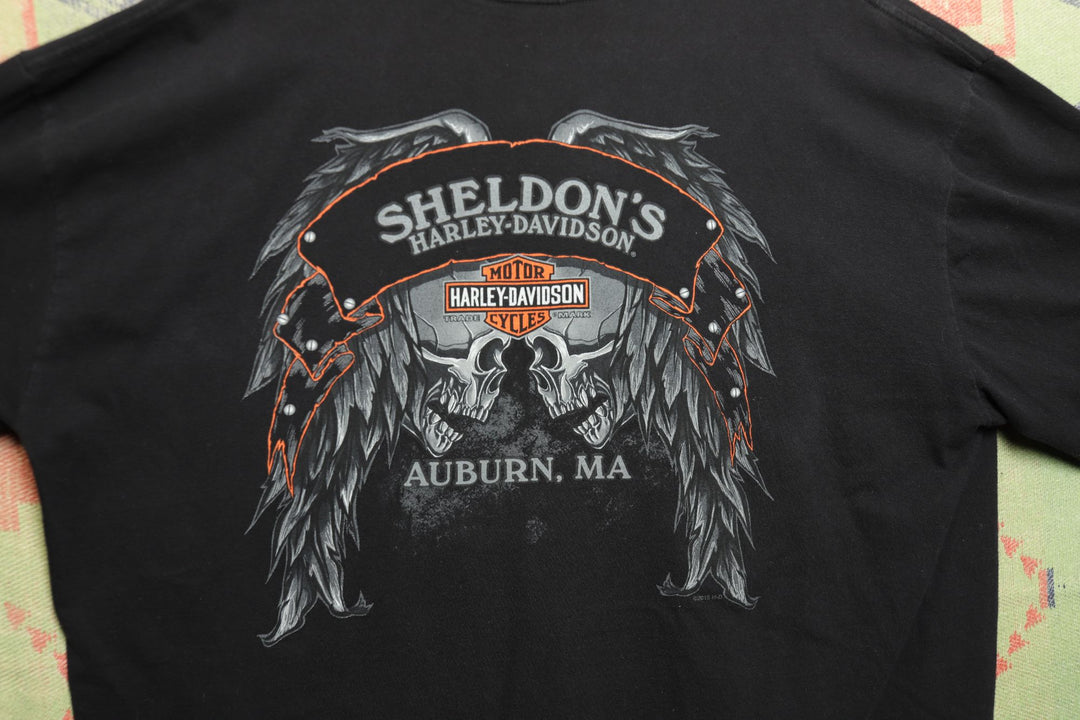 Harley Davidson Auburn MA Vintage T Shirt XXXL 2000s