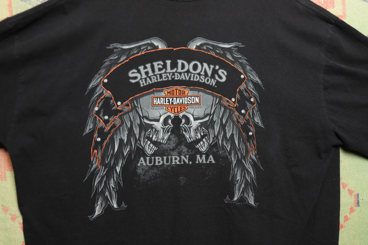 Harley Davidson Auburn MA Vintage T Shirt XXXL 2000s
