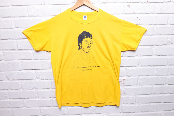 Mike Andretti Rookie of the Year Nascar Vintage T Shirt Large 80s