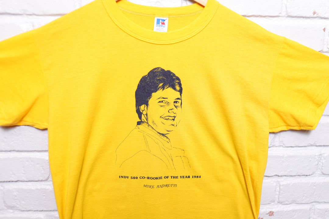 Mike Andretti Rookie of the Year Nascar Vintage T Shirt Large 80s