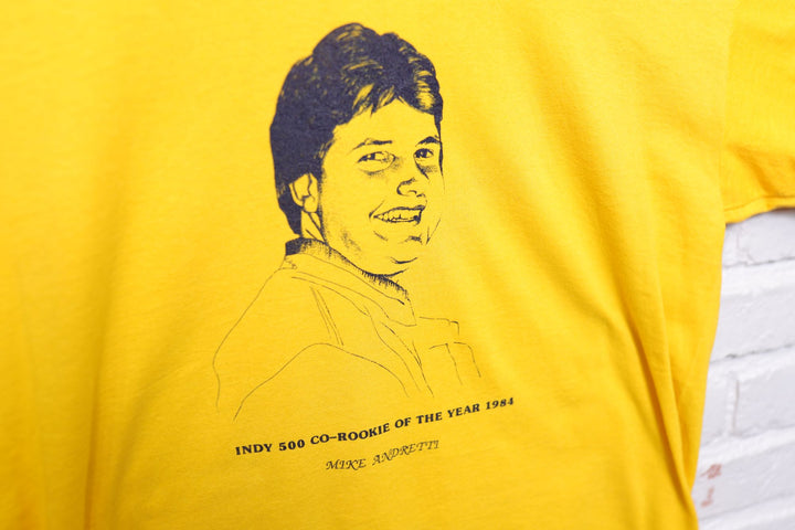 Mike Andretti Rookie of the Year Nascar Vintage T Shirt Large 80s