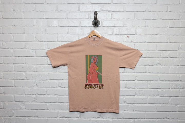 Recollect Hook Ups Hog logo tee shirt (Rose Quartz)