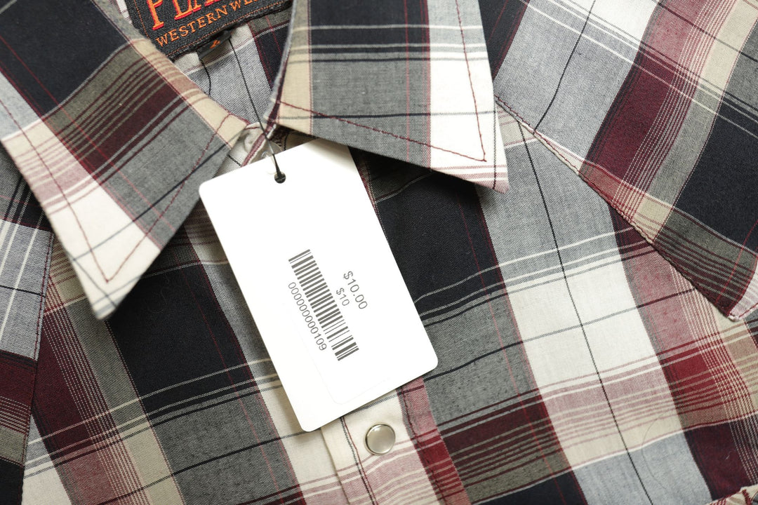 Plains Western Wear Vintage Plaid Pearl Snap Shirt 2000s Large