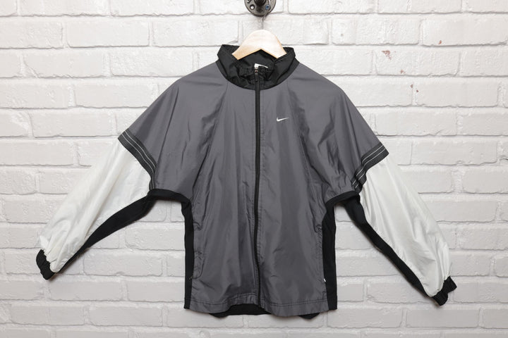 90s Vintage Nike Grey Windbreaker Jacket Size YOUTH Medium
