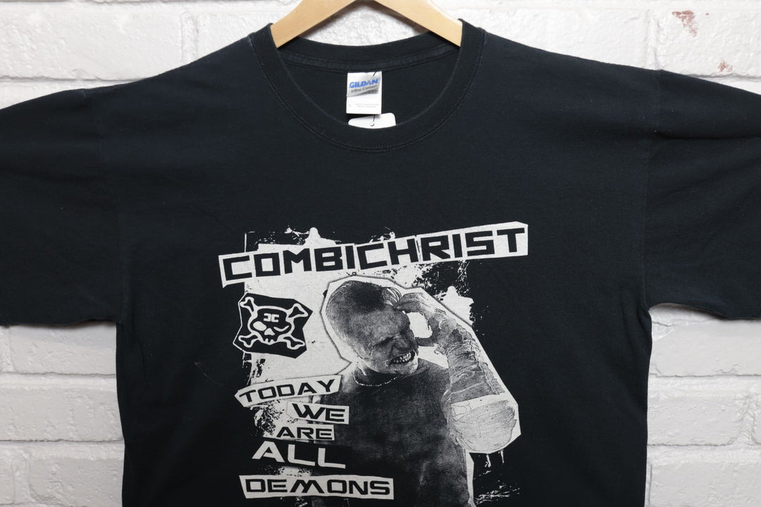 2000s Vintage Combichrist Today We Are All Demons T Shirt Size Large