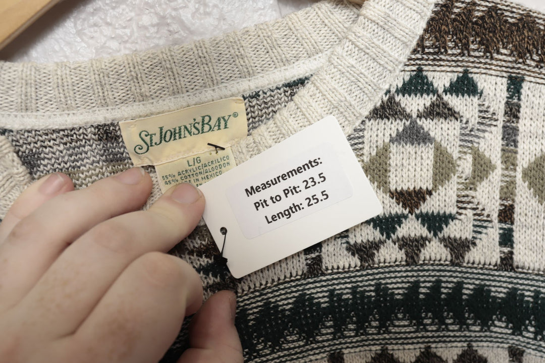 90s Vintage St John's Bay Nordic Sweater Size Large
