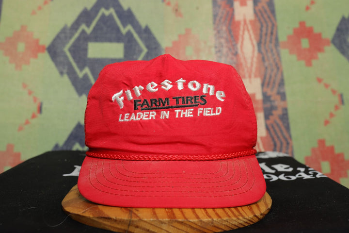 Firestone Farm Tires Vintage Snapback Hat 80s