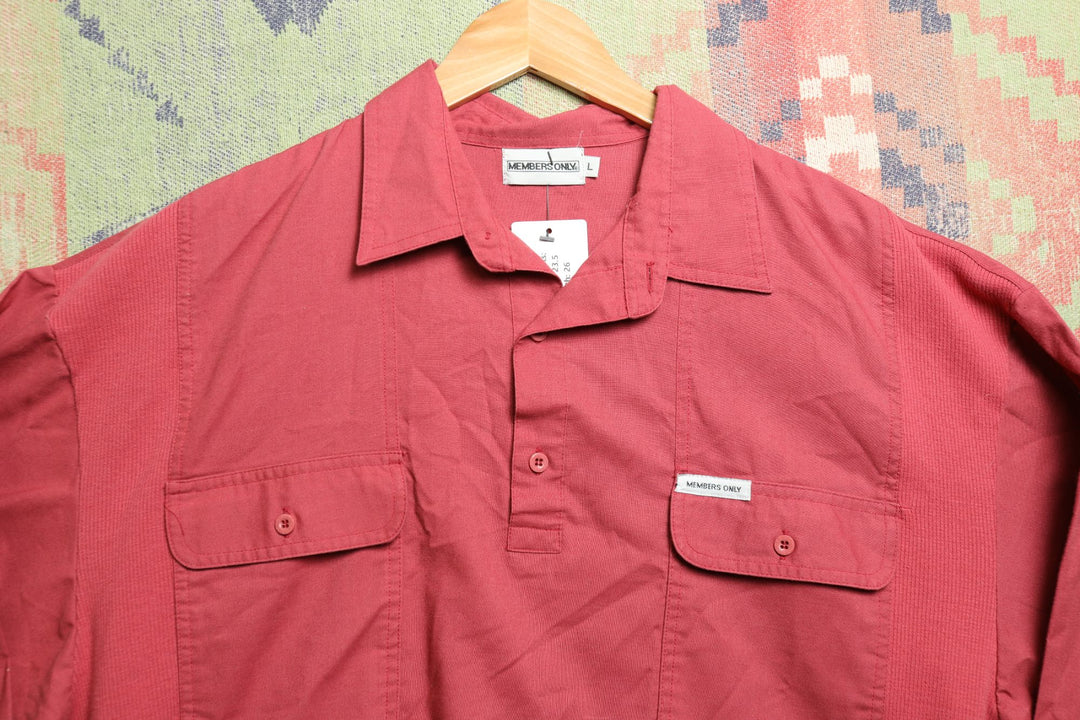 Members Only Vintage Polo Shirt Large 80s