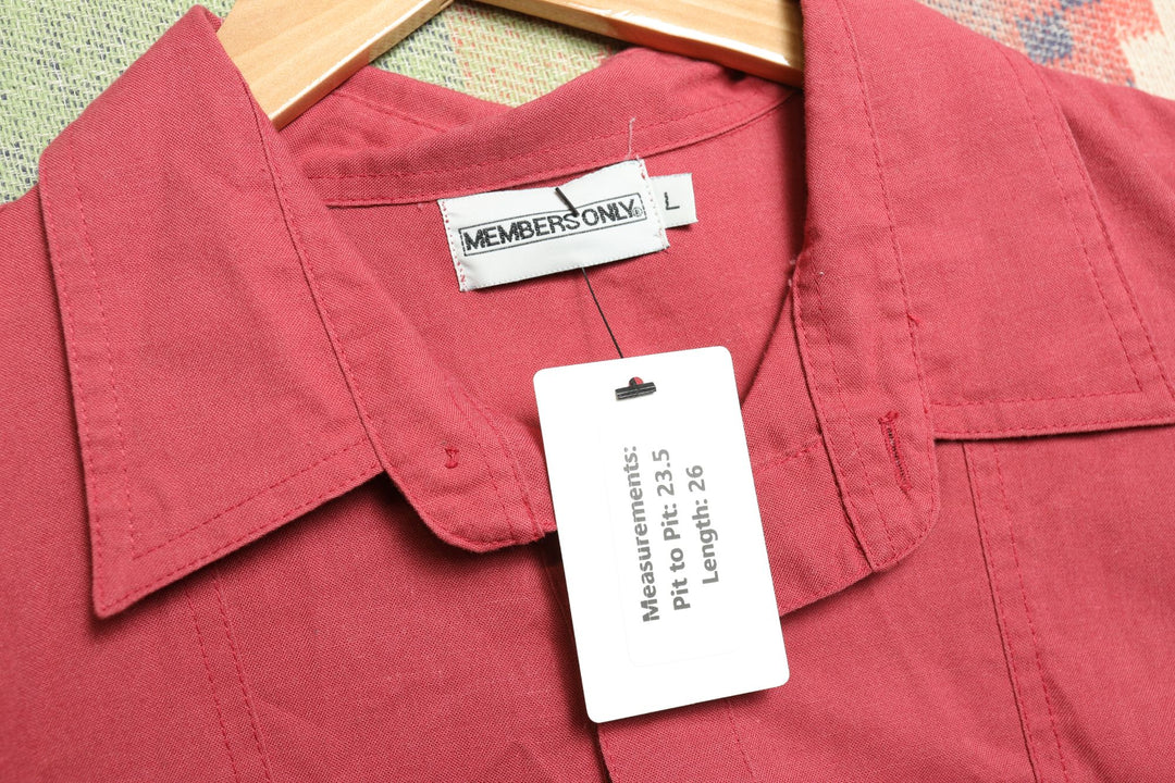 Members Only Vintage Polo Shirt Large 80s