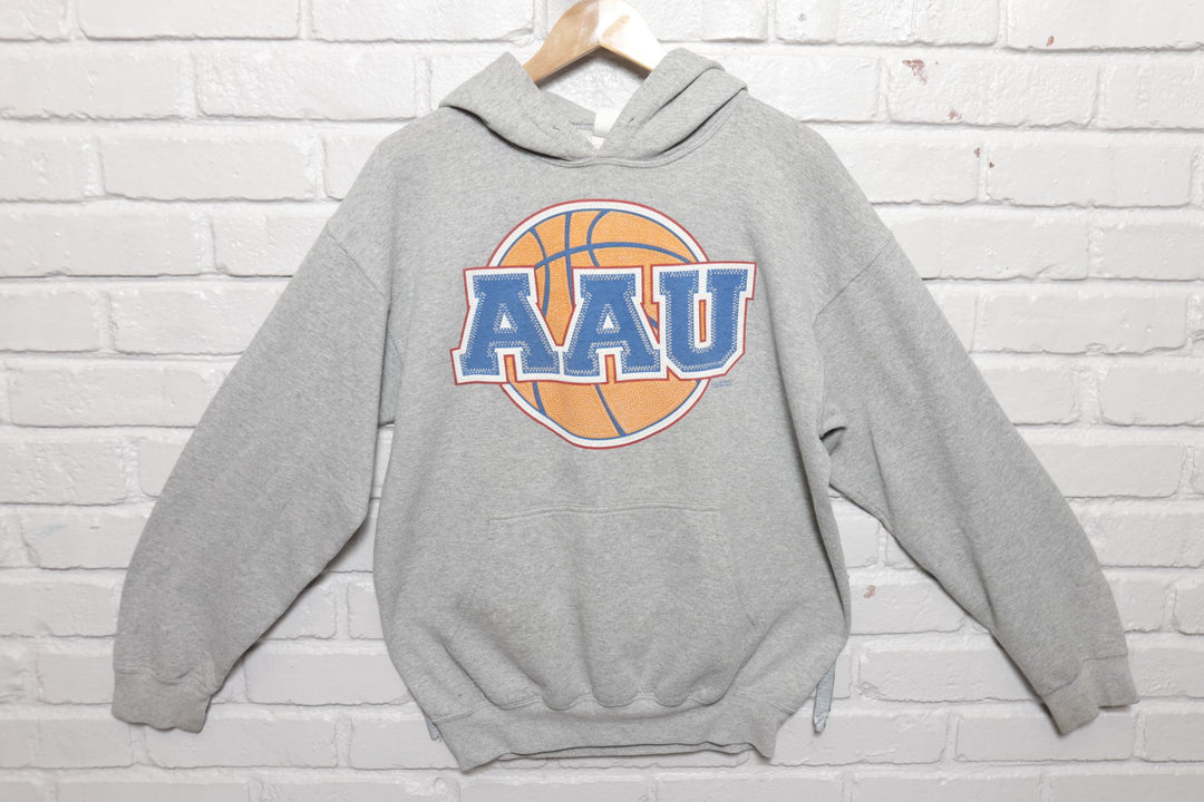 AAU Vintage Grey Basketball Hoodie 2000s Medium