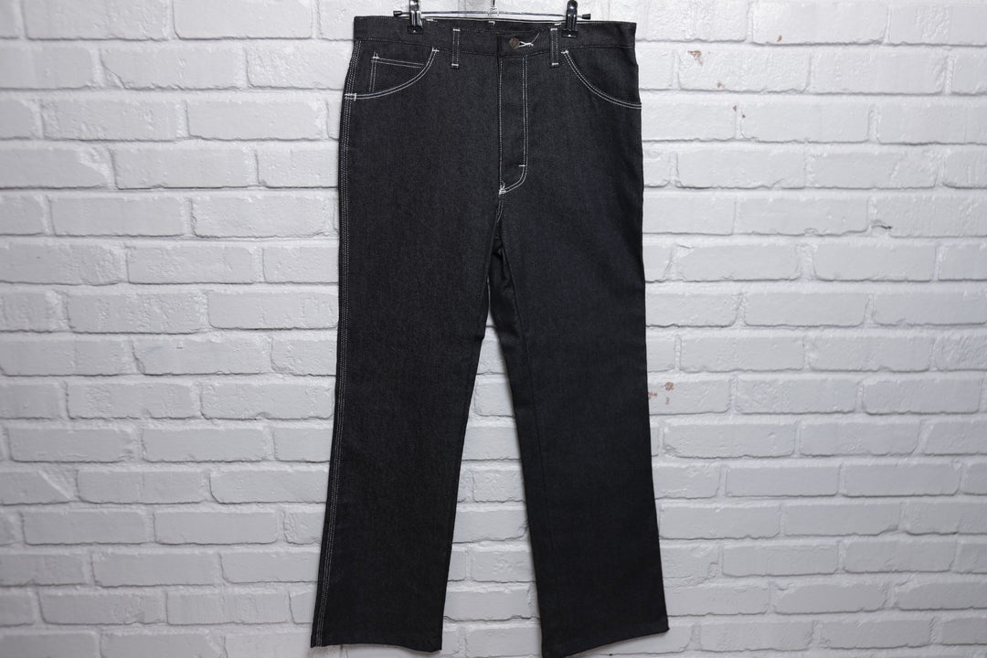 NOS Sheplers Vintage Black Western Jeans 80s 34/29.5