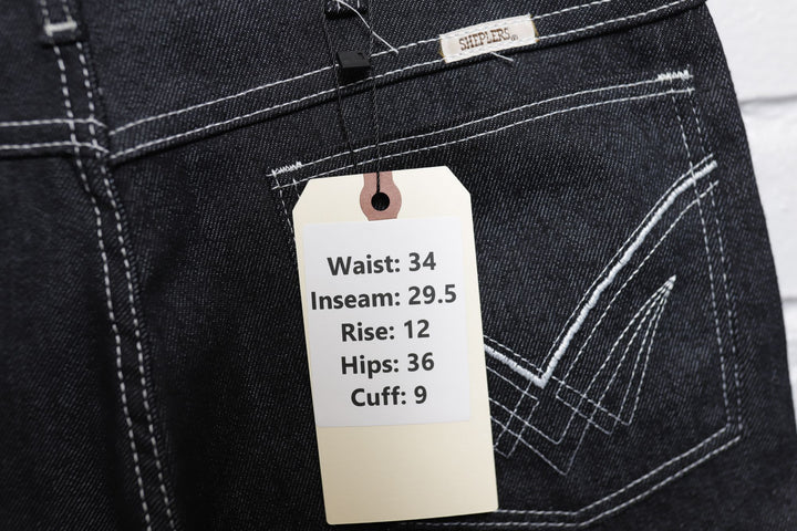 NOS Sheplers Vintage Black Western Jeans 80s 34/29.5