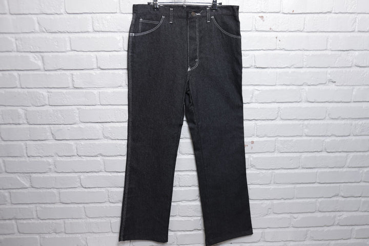 NOS Sheplers Vintage Black Western Jeans 80s 34/29.5