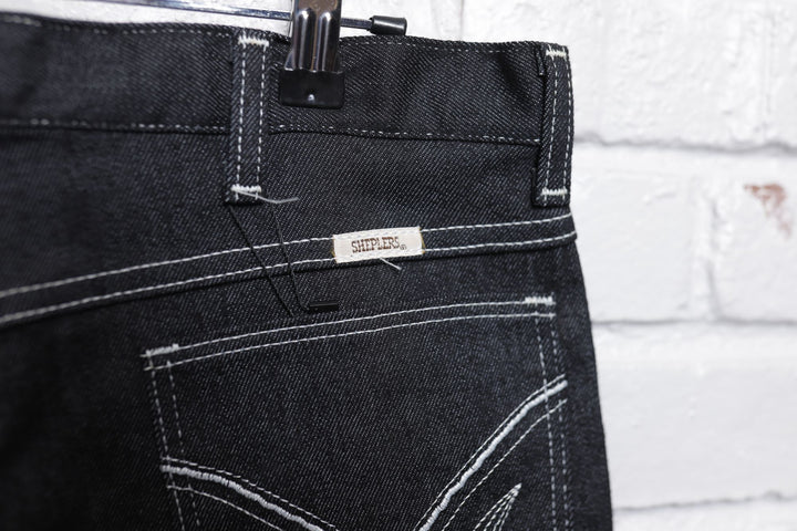 NOS Sheplers Vintage Black Western Jeans 80s 34/29.5