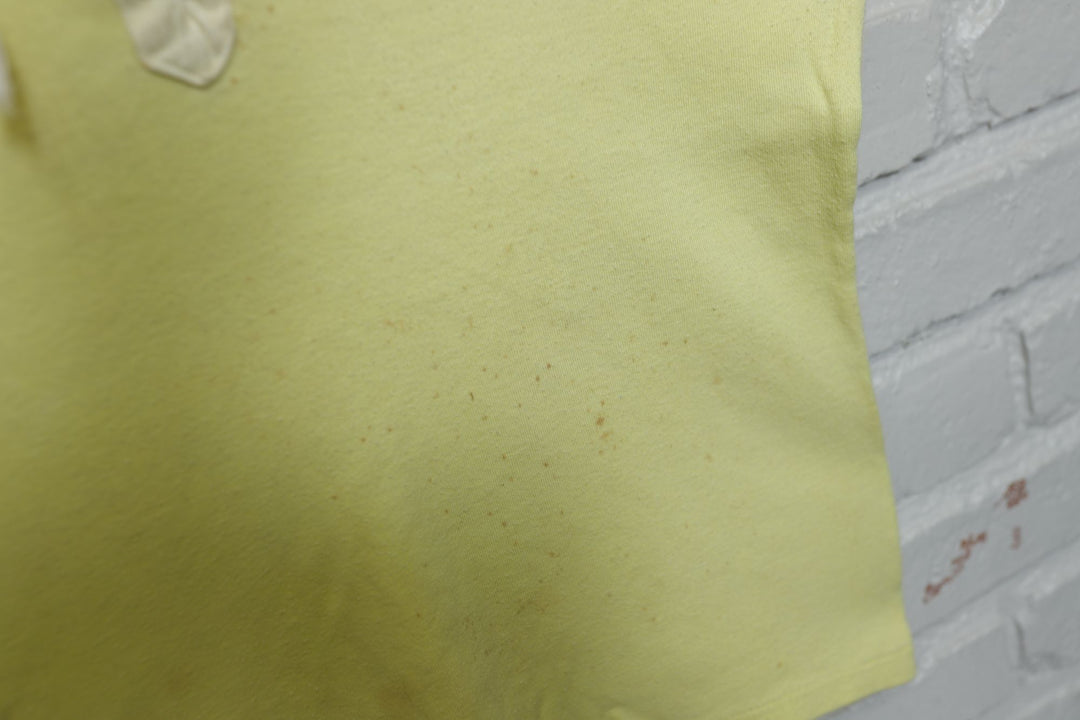 Distressed Vintage Yellow Tunic T Shirt 70s Womens XL