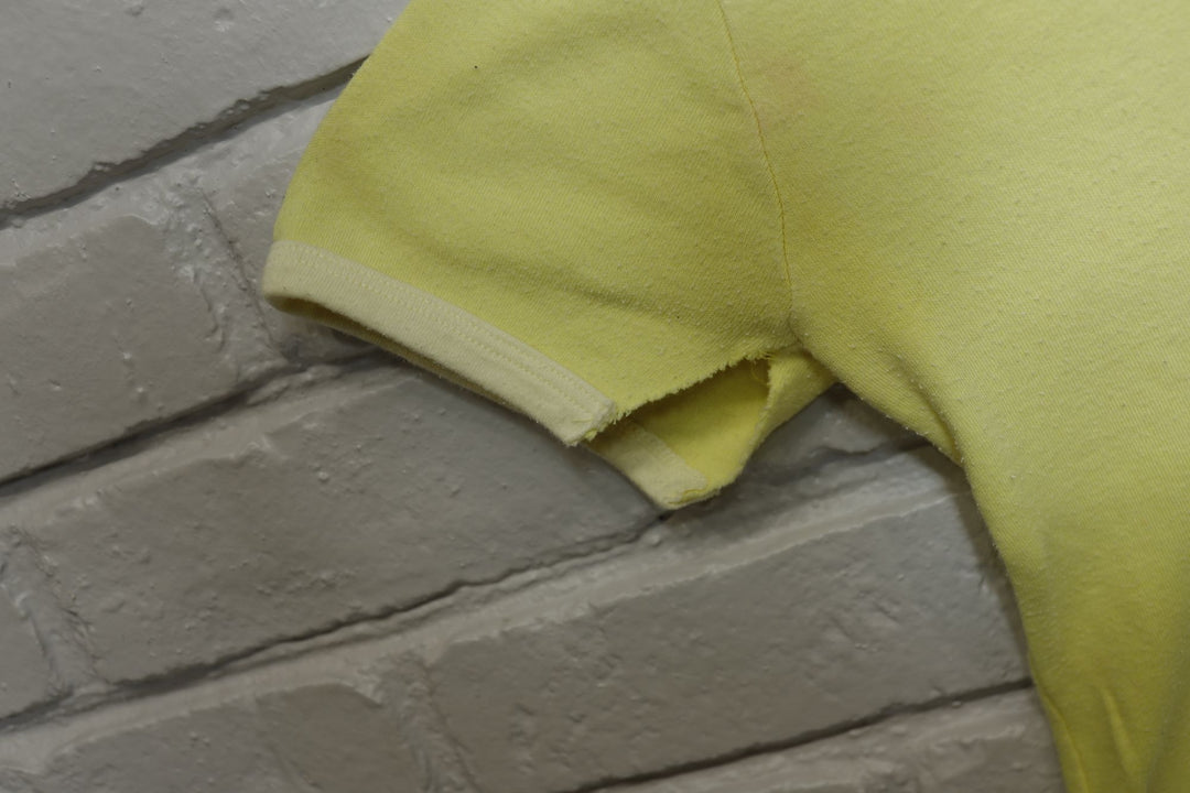 Distressed Vintage Yellow Tunic T Shirt 70s Womens XL