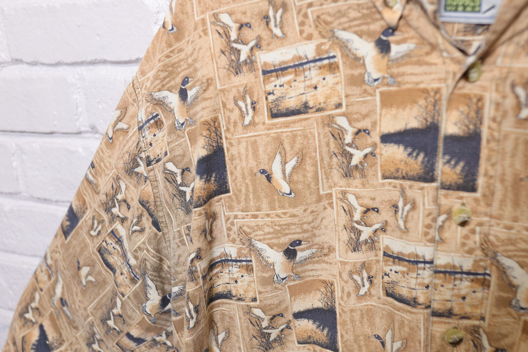 Michael Austin Vintage Duck Shirt XL 90s