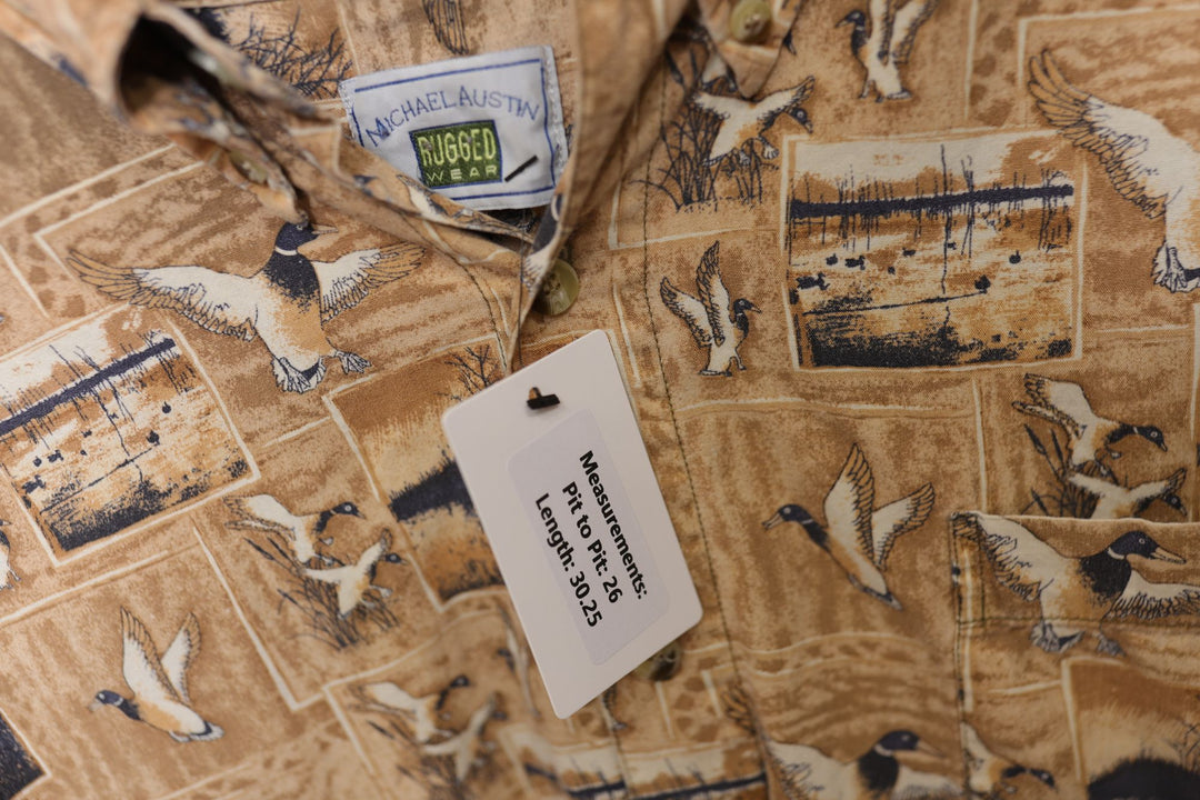Michael Austin Vintage Duck Shirt XL 90s