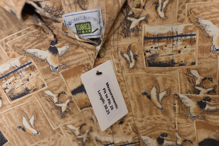 Michael Austin Vintage Duck Shirt XL 90s