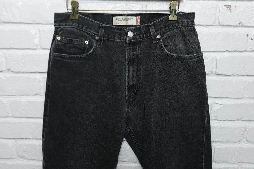 Levi's 550 Vintage Black Relaxed Fit Jeans 2000s 33/28