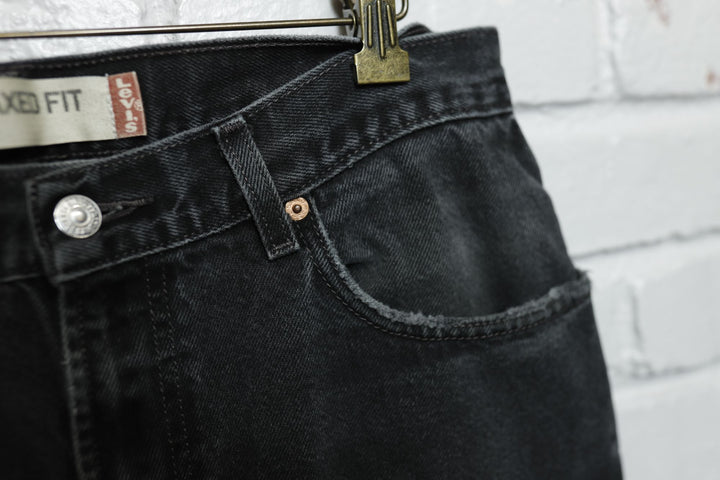 Levi's 550 Vintage Black Relaxed Fit Jeans 2000s 33/28