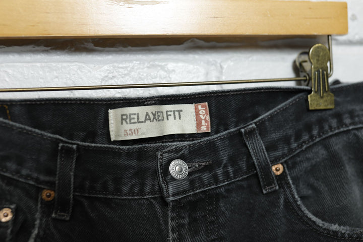 Levi's 550 Vintage Black Relaxed Fit Jeans 2000s 33/28