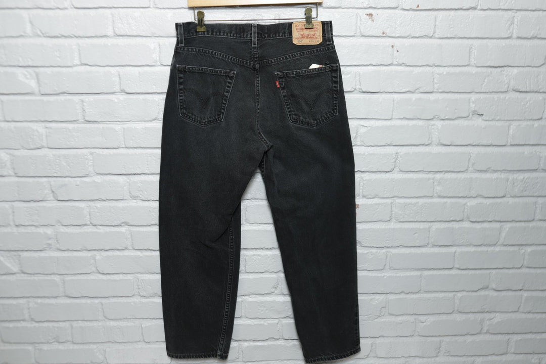 Levi's 550 Vintage Black Relaxed Fit Jeans 2000s 33/28