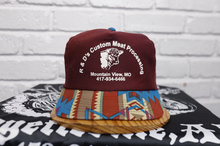 Meat Processing Vintage Southwestern Brim Hat 90s