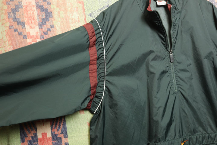 Nike Vintage Green and Red Windbreaker Jacket XL 90s