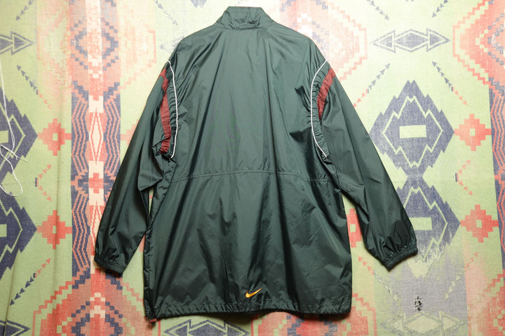 Nike Vintage Green and Red Windbreaker Jacket XL 90s