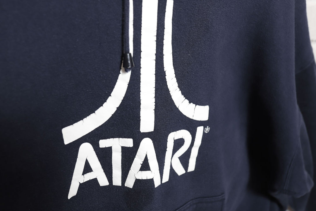 Atari Vintage Navy Blue Hoodie 2000s XL