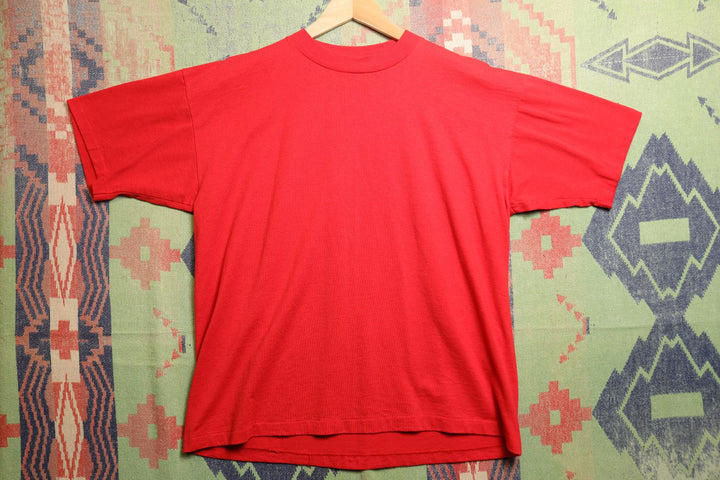 Fashion Gear Vintage Blank Red T Shirt 90s XL