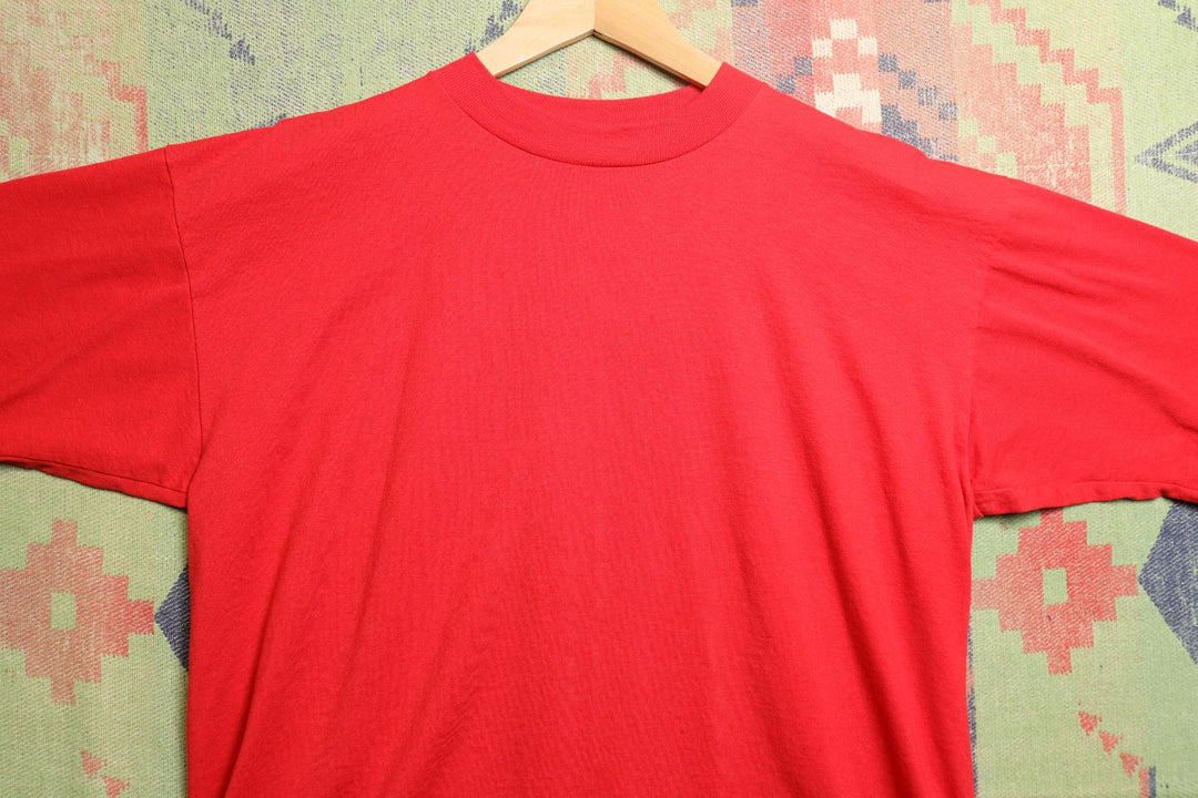 Fashion Gear Vintage Blank Red T Shirt 90s XL