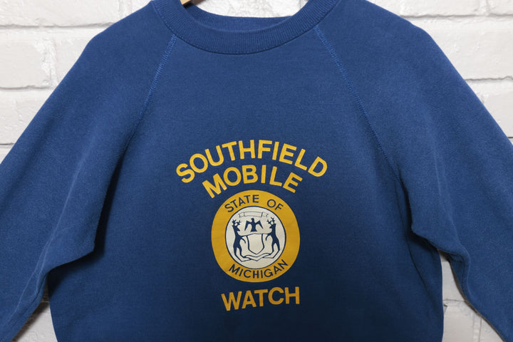 80s Vintage Michigan Southfield Mobile Watch Sweatshirt Size Large
