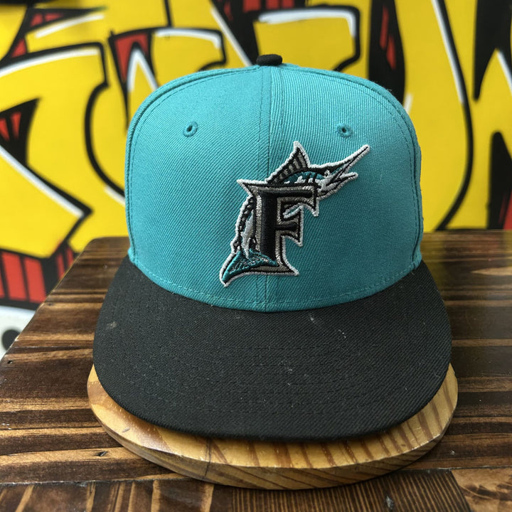Florida Marlins Vintage New Era Fitted Hat 2000s 7 1/8 1997 world series patch
