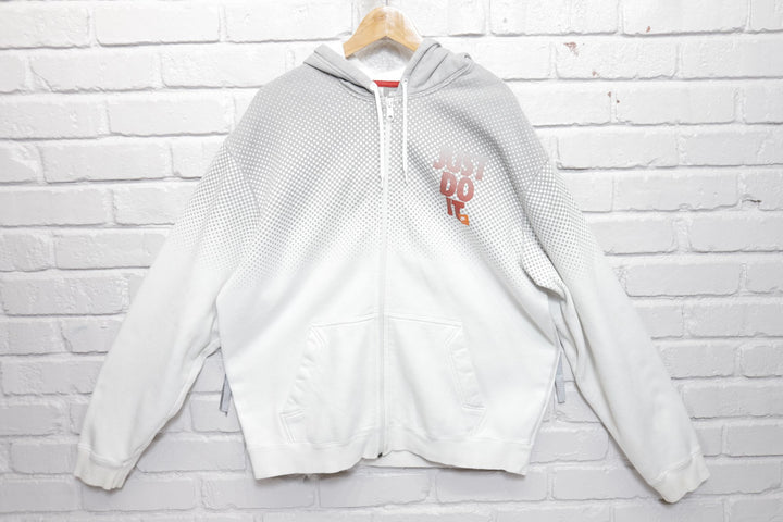 Nike Just Do It Vintage Zip Up Hoodie Large 2000s