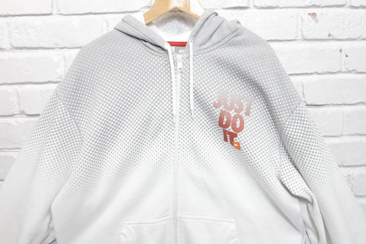 Nike Just Do It Vintage Zip Up Hoodie Large 2000s