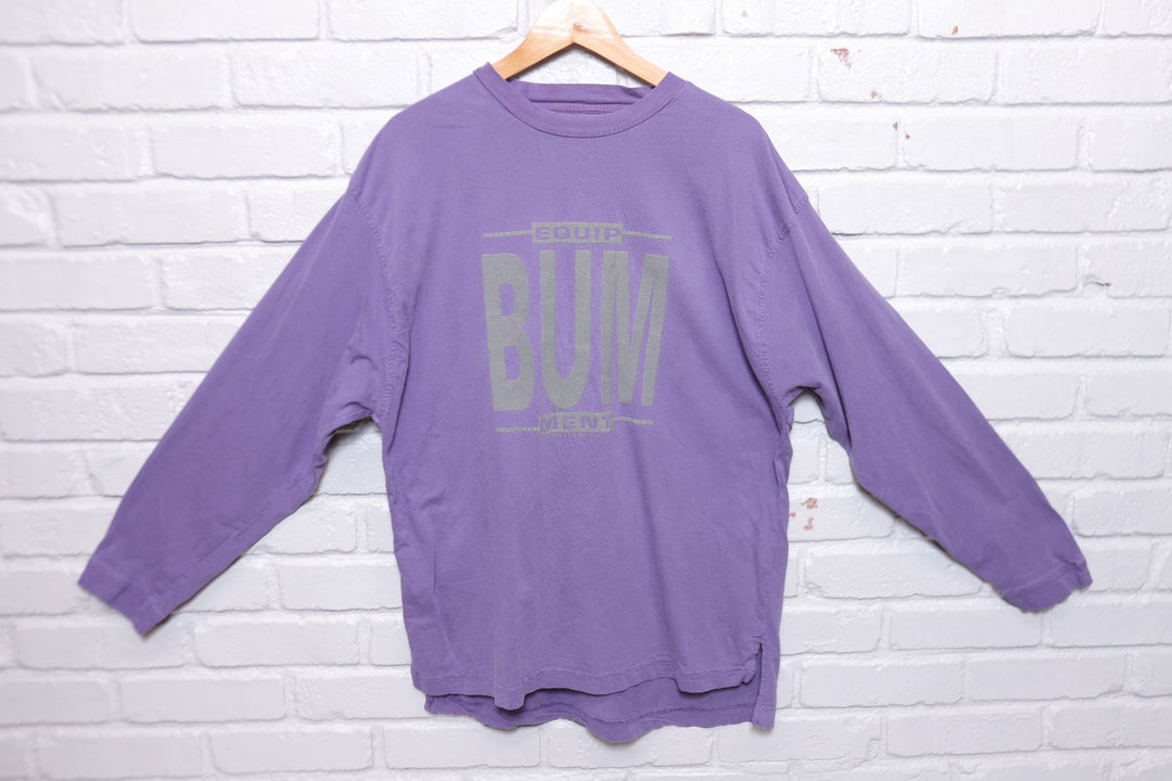 BUM Equipment Vintage Purple LS T Shirt 90s Medium