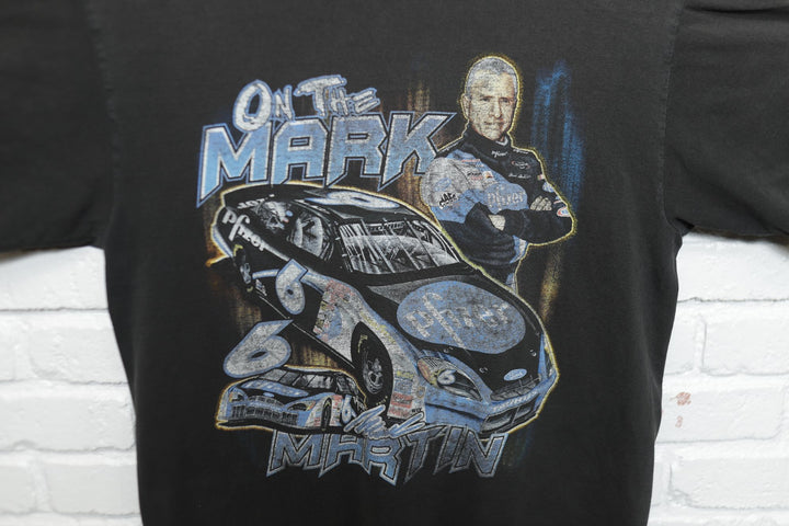 Nascar Mark Martin Vintage Faded Racing T Shirt 2000s Large